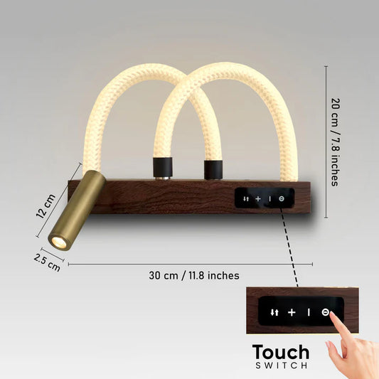 مصباح جداري LED فاخر بإضاءة مزدوجة وذراع قراءة — رفاهية تزيّن غرفتك وتغيّر أجواءها! ✨💡