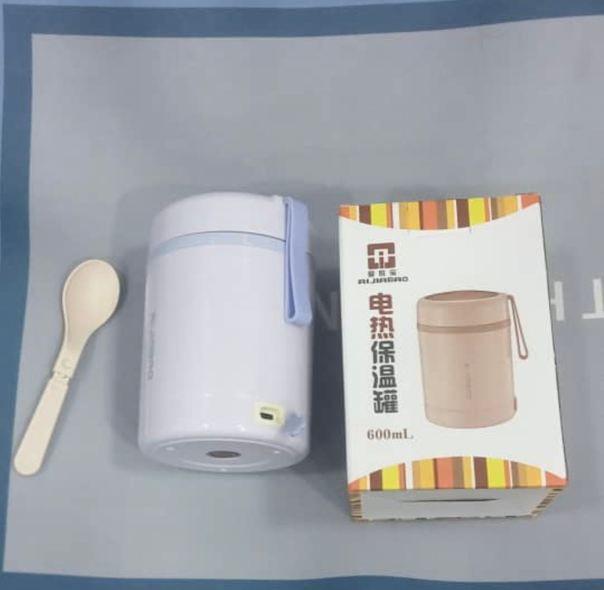 صندوق طعام كهربائي من الفولاذ المقاوم للصدأ بسعة 600 مل