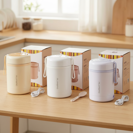 صندوق طعام كهربائي من الفولاذ المقاوم للصدأ بسعة 600 مل